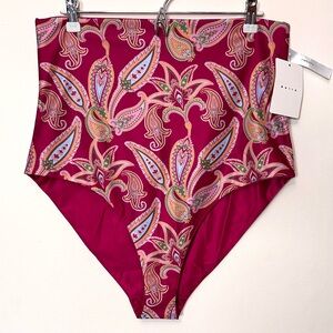 Baiia • 20 • High Waist Reversible Paisley Bikini Bottom